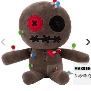Makeship Cursed‎ Voodoo Doll Plushie Brown NWT in packaging
